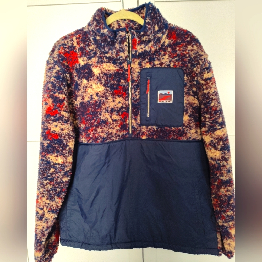 Vans Outdoor Club Qzip Fleece 1/2 Zip  Pullover Jacket Navy Men's Sz M New Tags